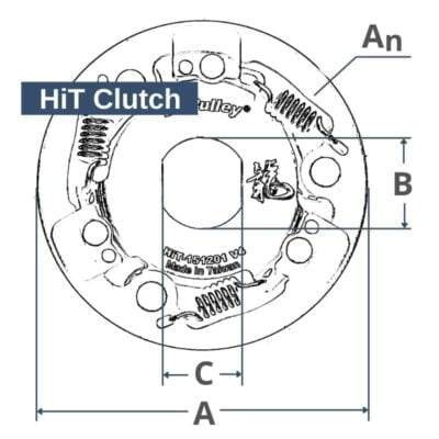 HiT151201-dimension-Hit clutch-dr.pulley