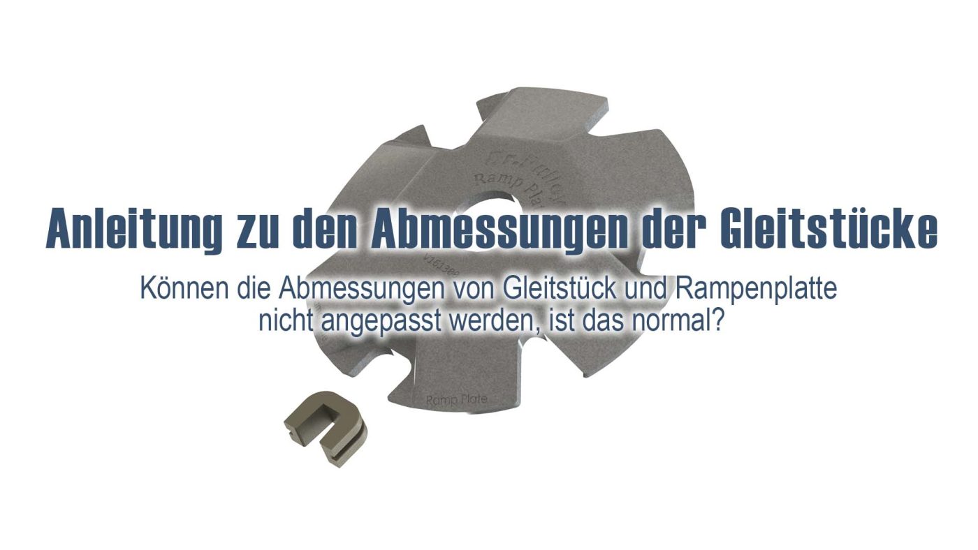 Anleitung zu den Abmessungen der Gleitstücke - Bildcover