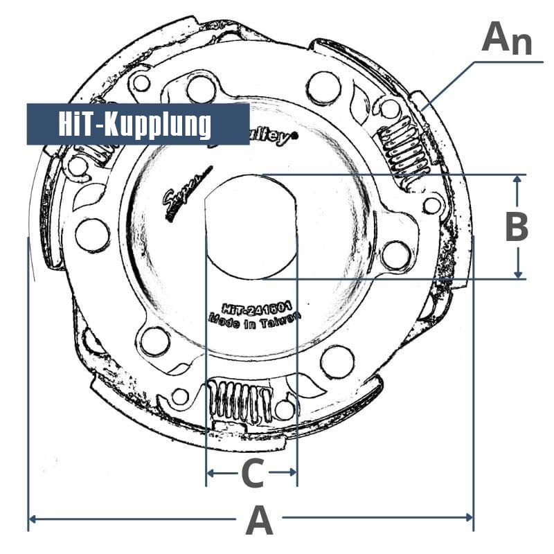 Abmessungen - HiT Kupplung - HiT241801